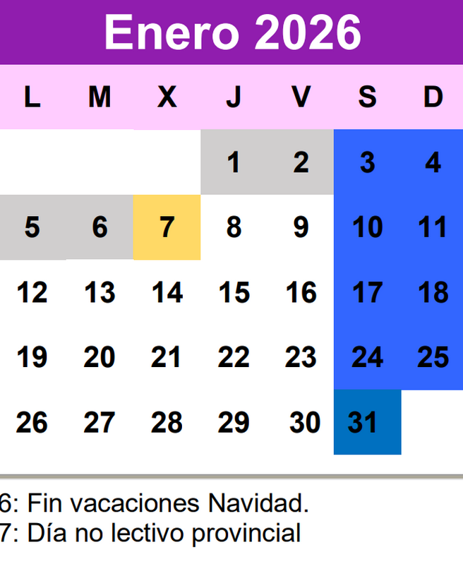 Calendario 012026