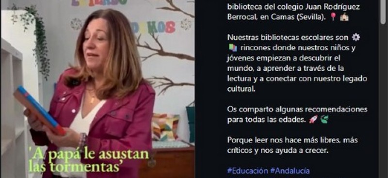 La Consejera de Educación de la Junta de Andalucía visita nuestro colegio con motivo del Día del Libro